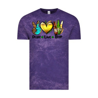 Cloud Purple peace love beer Vintage Tee - AdoDesignShop