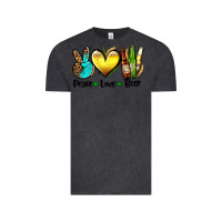 Vintage Black peace love beer Vintage Tee - AdoDesignShop