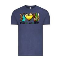 Vintage Denim peace love beer Vintage Tee - AdoDesignShop