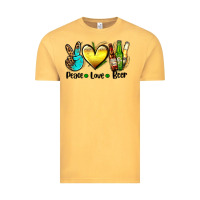Vintage Mustard peace love beer Vintage Tee - AdoDesignShop