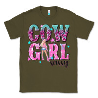 Army Green cowgirl sassy with pink cowgirl Classic Tee - NancyCooperArtShop