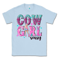 Dusty Blue cowgirl sassy with pink cowgirl Classic Tee - NancyCooperArtShop