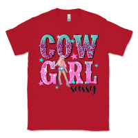 Red cowgirl sassy with pink cowgirl Classic Tee - NancyCooperArtShop
