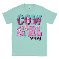 Seafoam cowgirl sassy with pink cowgirl Classic Tee - NancyCooperArtShop
