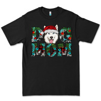 Black christmas dog mom husky Premium Tee - RanaPortraitStore
