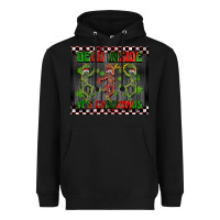 Black dead inside but it's Christmas dancing skeletons Heavyweight Hoodie - BarkalooDesign