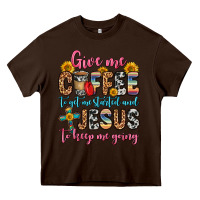 Chocolate Brown give me coffee to get me started and jesus to keep Heavy Core Tee - Zillion Design Studio