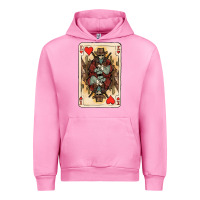 Fuchsia Pink King Of Hearts Cowboy Urban Hoodie - HowdyJamesFarm