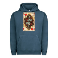 Pigment Midnight Navy King Of Hearts Cowboy Urban Hoodie - HowdyJamesFarm