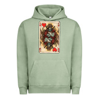 Pigment Oil Green King Of Hearts Cowboy Urban Hoodie - HowdyJamesFarm