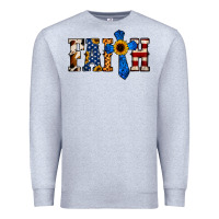 Heather Grey faith  th of july cross Premium Sweatshirt - Jasminsmagicworld
