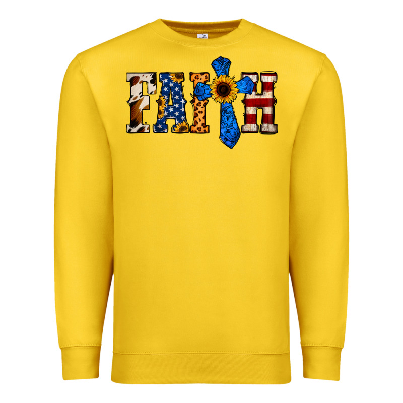 Faith  Th Of July Cross Premium Sweatshirt by Jasminsmagicworld | Teevron