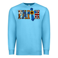 Ocean Blue faith  th of july cross Premium Sweatshirt - Jasminsmagicworld