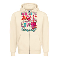 Sandshell iced coffee is my love language Zipper Hoodie - NancyCooperArtShop