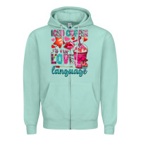 Seafoam iced coffee is my love language Zipper Hoodie - NancyCooperArtShop