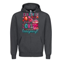 Smoke iced coffee is my love language Zipper Hoodie - NancyCooperArtShop