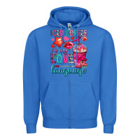 True Royal iced coffee is my love language Zipper Hoodie - NancyCooperArtShop