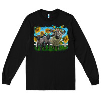 Black cute hempshire sheep family Long Sleeve Tee - LillyAllenDesigns