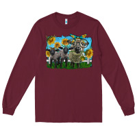 Burgundy cute hempshire sheep family Long Sleeve Tee - LillyAllenDesigns