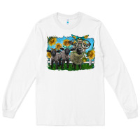 White cute hempshire sheep family Long Sleeve Tee - LillyAllenDesigns