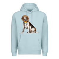 Blue Mist beagle with overflow Premium Hoodie - texasbilliewilder
