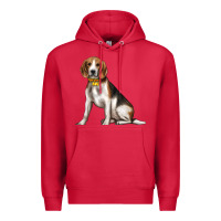 Cardinal beagle with overflow Premium Hoodie - texasbilliewilder