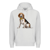 Dove Grey beagle with overflow Premium Hoodie - texasbilliewilder