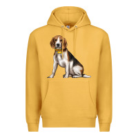 Mustard beagle with overflow Premium Hoodie - texasbilliewilder