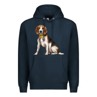 Navy beagle with overflow Premium Hoodie - texasbilliewilder