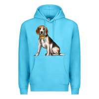 Ocean Blue beagle with overflow Premium Hoodie - texasbilliewilder