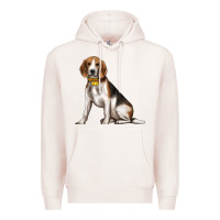 Pale Pink beagle with overflow Premium Hoodie - texasbilliewilder