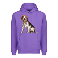 Purple beagle with overflow Premium Hoodie - texasbilliewilder