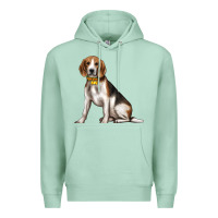 Seafoam beagle with overflow Premium Hoodie - texasbilliewilder