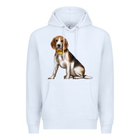 White beagle with overflow Premium Hoodie - texasbilliewilder