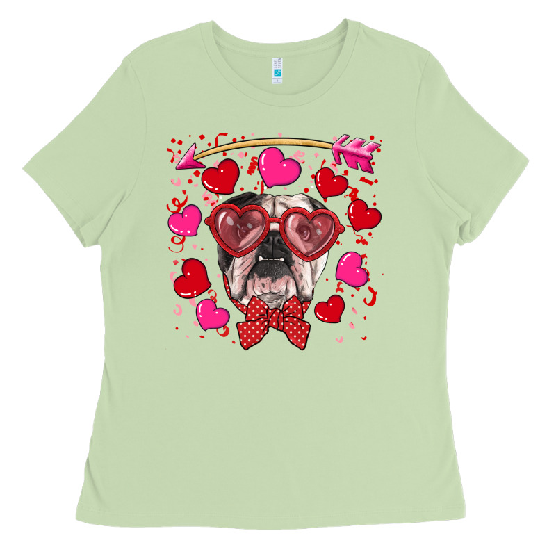 Valentine's Day  English Bulldog Ladies Tee by RanaPortraitStore | Teevron