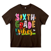 Chocolate Brown sixth grade vibes Heavy Core Tee - texasbilliewilder