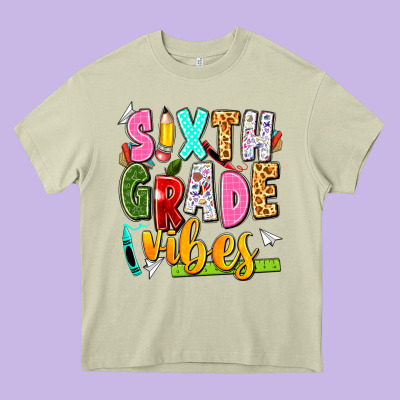 Sixth Grade Vibes Heavy Core Tee Designed By Texasbilliewilder