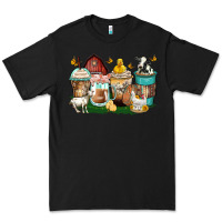 Black farm animals coffee cups Premium Tee - Zillion Design Studio