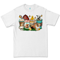 White farm animals coffee cups Premium Tee - Zillion Design Studio