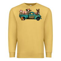 Antique Gold farm animals truck Premium Sweatshirt - Jasminsmagicworld