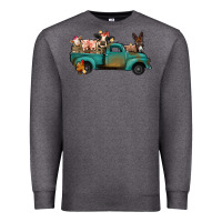 Charcoal Heather farm animals truck Premium Sweatshirt - Jasminsmagicworld