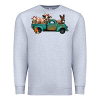 Heather Grey farm animals truck Premium Sweatshirt - Jasminsmagicworld
