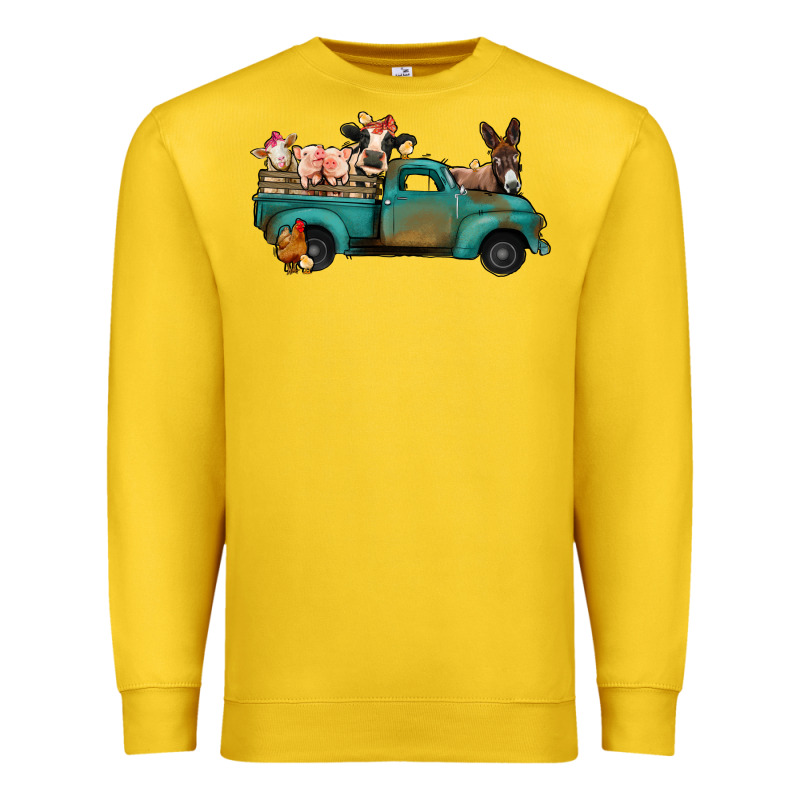 Farm Animals Truck Premium Sweatshirt by Jasminsmagicworld | Teevron