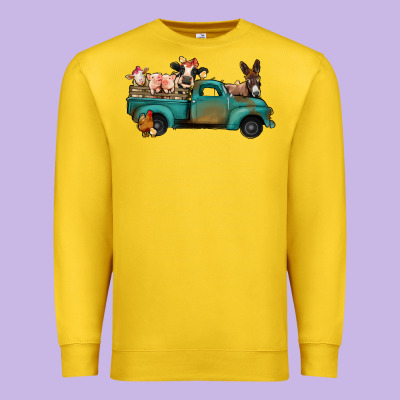 Farm Animals Truck Premium Sweatshirt Designed By Jasminsmagicworld
