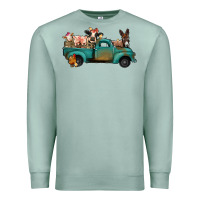 Seafoam farm animals truck Premium Sweatshirt - Jasminsmagicworld
