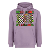 Lavender dead inside but it's christmas dancing skeletons Heavyweight Hoodie - BarkalooDesign