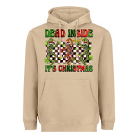 Mushroom dead inside but it's christmas dancing skeletons Heavyweight Hoodie - BarkalooDesign