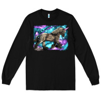 Black black unicorn Long Sleeve Tee - LillyAllenDesigns