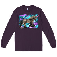 Plum black unicorn Long Sleeve Tee - LillyAllenDesigns