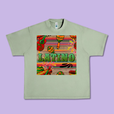 Latino Seamless Pattern Urban Heavy Tee Designed By Bundleandbundleshop